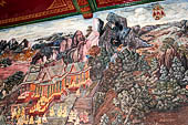 Detail from a mural painting with a 'Ramakien' motif - Thai version of the Indian Ramayana - from the temple complex of the Emerald Buddha, Bangkok (late 18th century) 